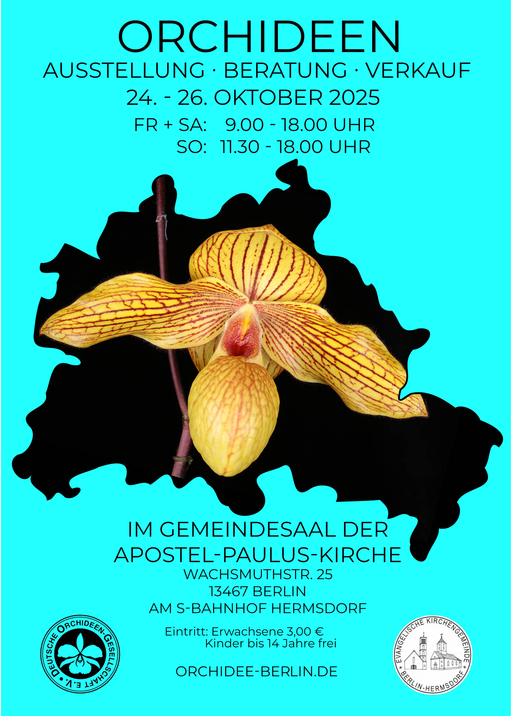 Plakat Orchideenschau Berlin 2025